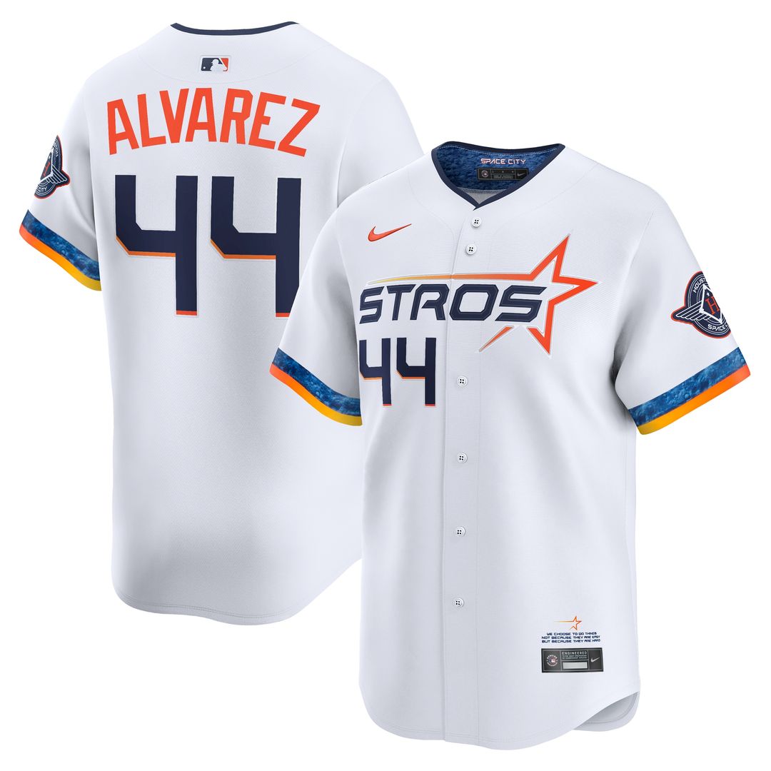 Houston Astros Yordan Alvarez Nike 2025 City Connect Limited Player Jersey - White MLB Team Jersey Baseball Fan Apparel
