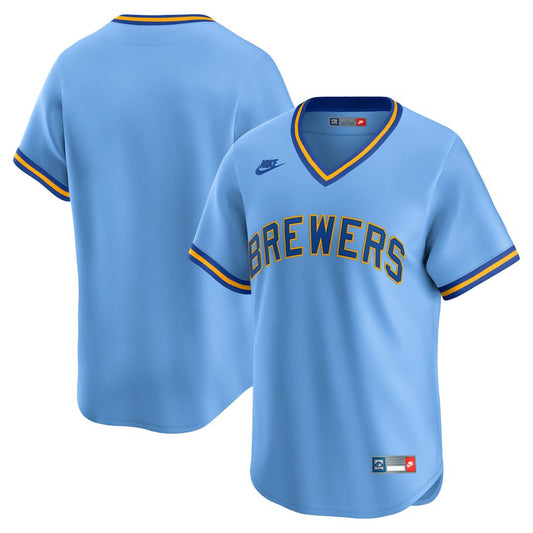Milwaukee Brewers Nike Cooperstown Limited Jersey - Light Blue MLB Team Jersey Baseball Fan Apparel
