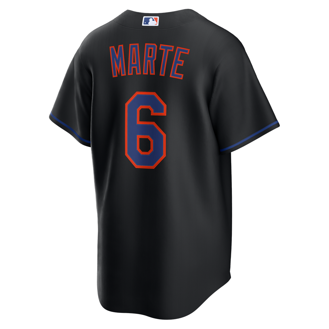 New York Mets Starling Marte Nike Alternate Replica Jersey - Black MLB Team Jersey Baseball Fan Apparel
