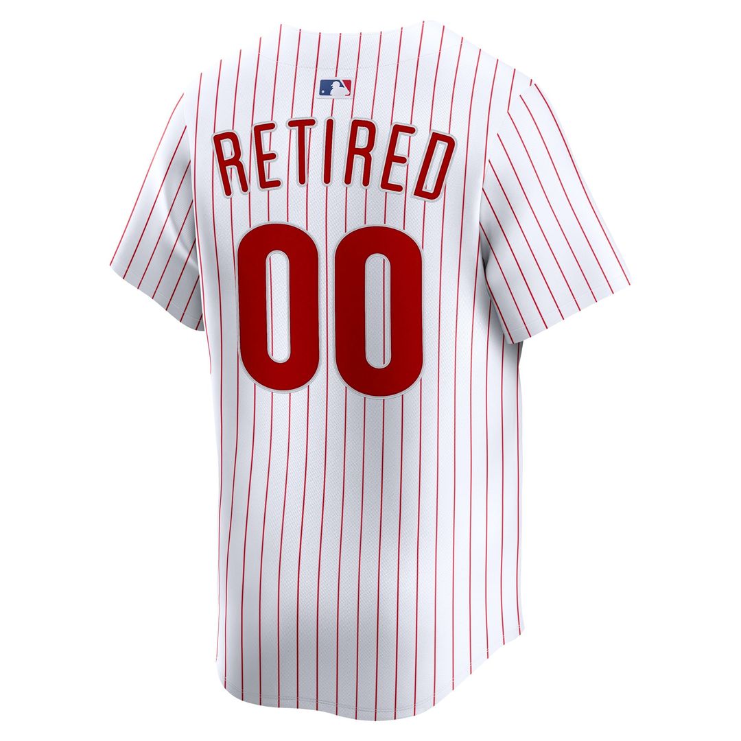 Philadelphia Phillies Nike Home Limited Pick - A - Player Retired Roster Jersey - White MLB Team Jersey Baseball Fan Apparel