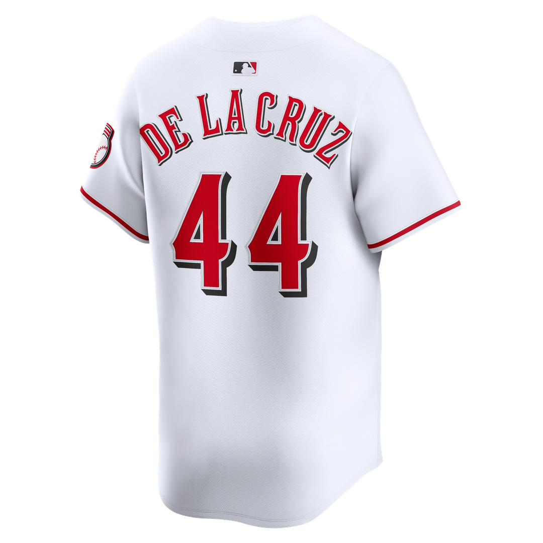 Cincinnati Reds Elly De La Cruz Nike Alternate 2 Limited Player Jersey - White MLB Team Jersey Baseball Fan Apparel