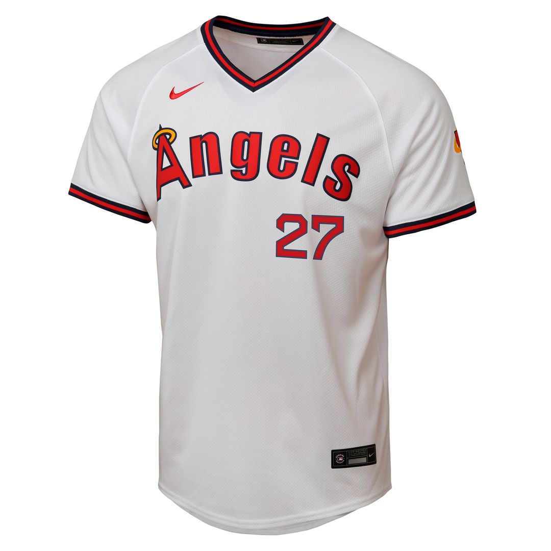 Los Angeles Angels Mike Trout Nike Youth Alternate 2 Limited Player Jersey - White MLB Team Jersey Baseball Fan Apparel