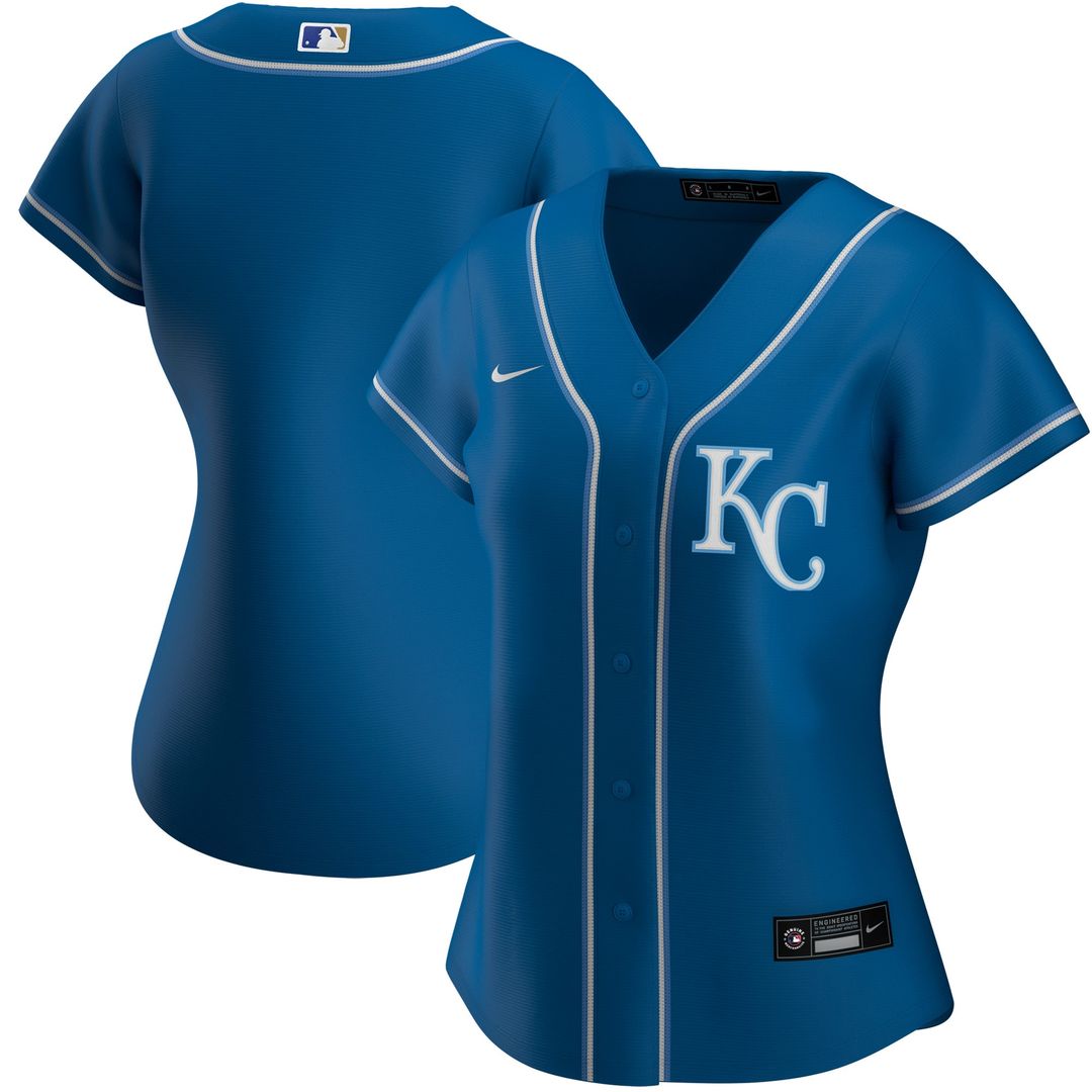 Kansas City Royals Nike Women's Alternate Replica Team Jersey - Royal MLB Team Jersey Baseball Fan Apparel