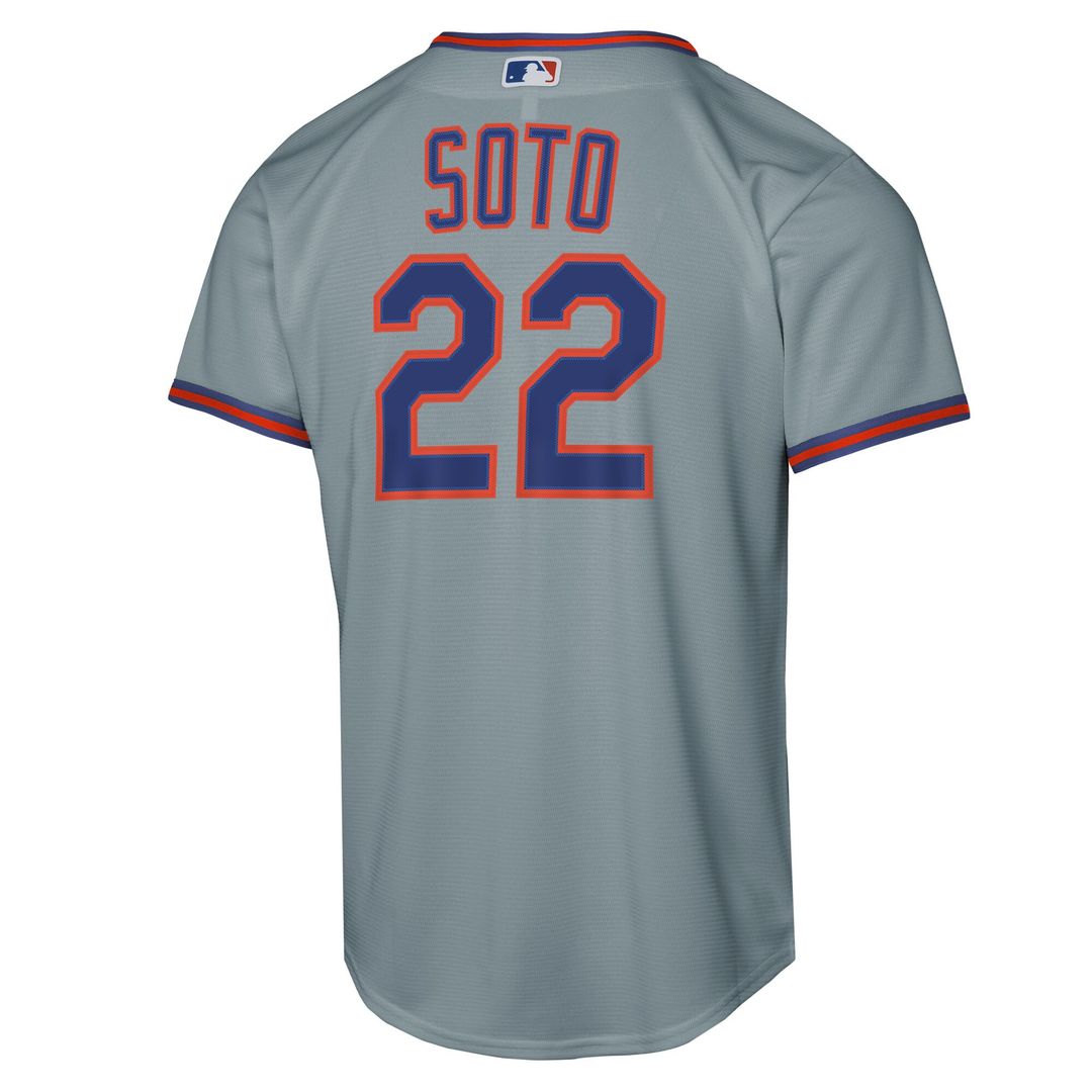 New York Mets Juan Soto Nike Youth Road Replica Jersey - Gray MLB Team Jersey Baseball Fan Apparel