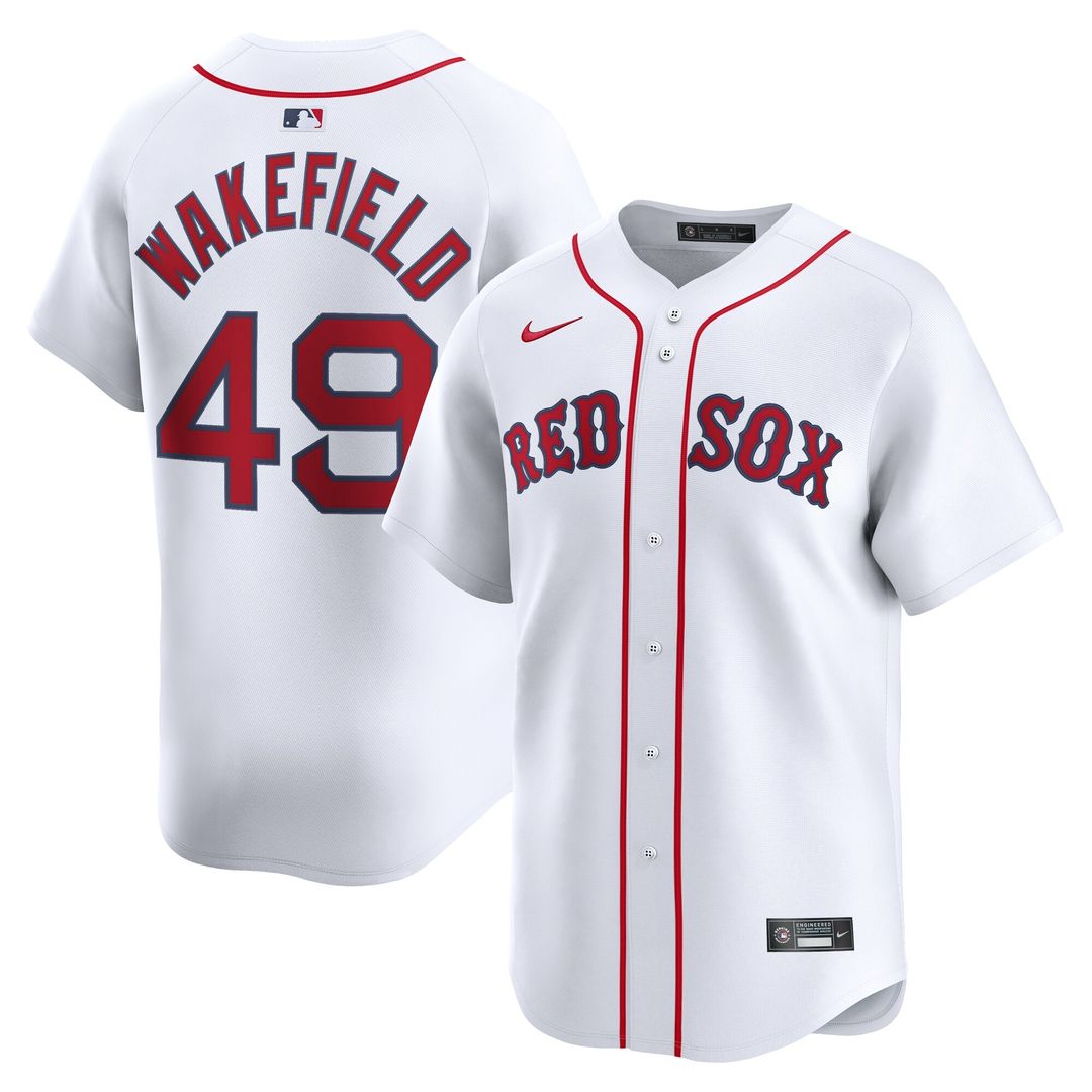 Boston Red Sox Tim Wakefield Nike Home Limited Player Jersey - White MLB Team Jersey Baseball Fan Apparel