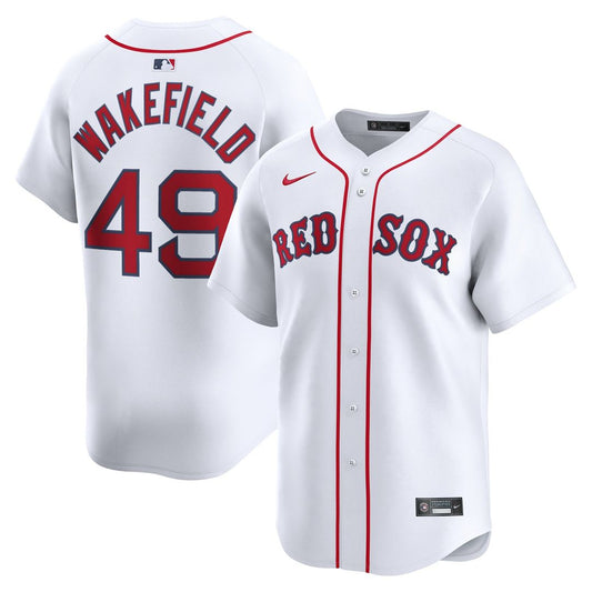 Boston Red Sox Tim Wakefield Nike Home Limited Player Jersey - White MLB Team Jersey Baseball Fan Apparel