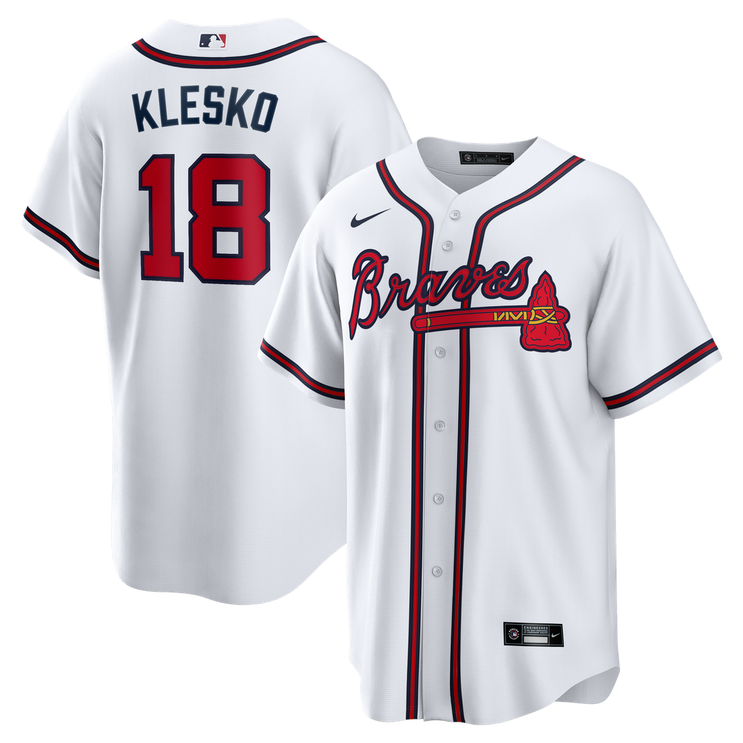 Atlanta Braves Ryan Klesko Nike Home Retired Player Replica Jersey - White MLB Team Jersey Baseball Fan Apparel