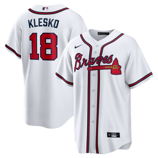 Atlanta Braves Ryan Klesko Nike Home Retired Player Replica Jersey - White MLB Team Jersey Baseball Fan Apparel