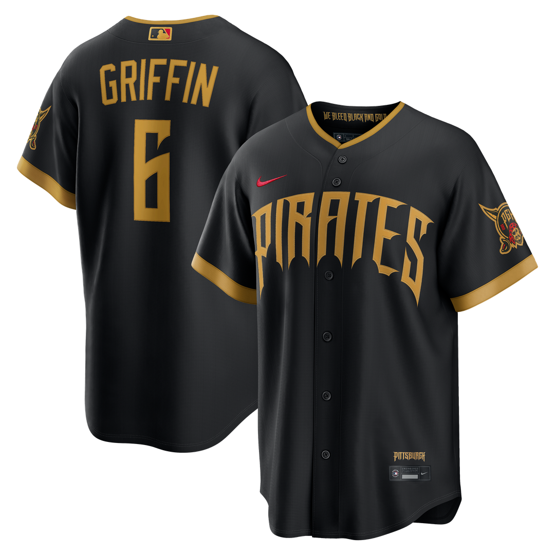 Pittsburgh Pirates Konnor Griffin Nike 2026 City Connect Stadium Jersey - Black MLB Team Jersey Baseball Fan Apparel