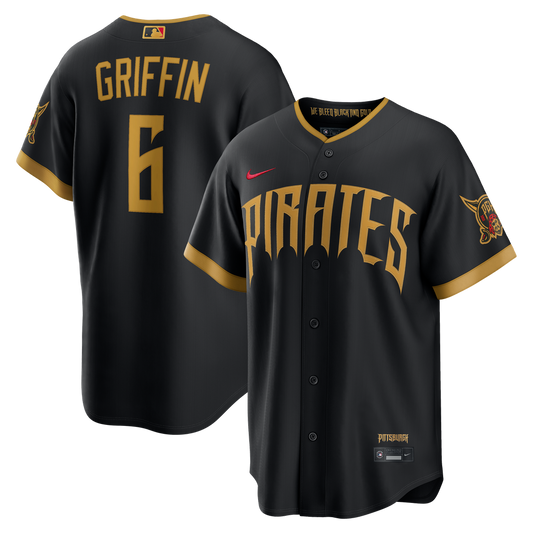 Pittsburgh Pirates Konnor Griffin Nike 2026 City Connect Stadium Jersey - Black MLB Team Jersey Baseball Fan Apparel