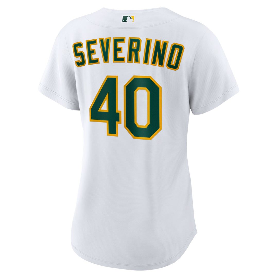 Athletics Luis Severino Nike Women's Home Replica Jersey - White MLB Team Jersey Baseball Fan Apparel