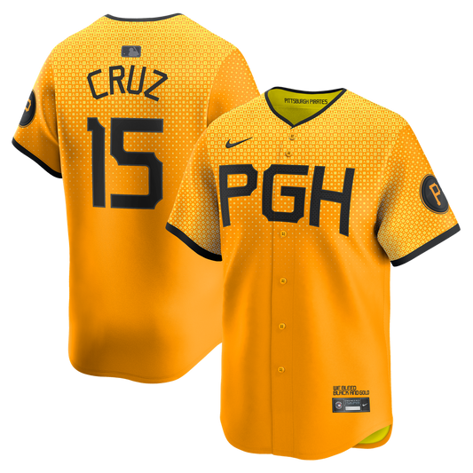 Pittsburgh Pirates Oneil Cruz Nike City Connect Limited Jersey - Gold MLB Team Jersey Baseball Fan Apparel