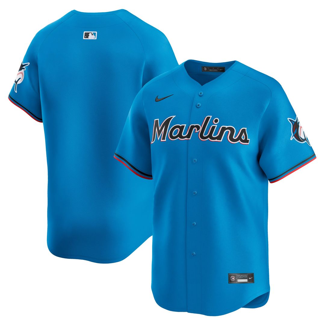 Miami Marlins Nike Limited Jersey - Blue MLB Team Jersey Baseball Fan Apparel
