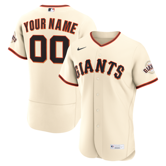 San Francisco Giants Nike Home Authentic Custom Jersey - Cream MLB Team Jersey Baseball Fan Apparel