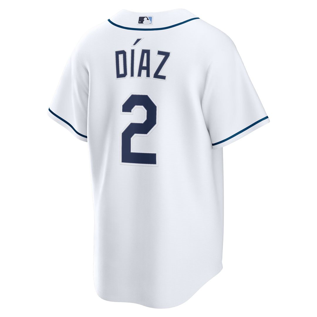 Tampa Bay Rays Yandy Díaz Nike Home Replica Jersey - White MLB Team Jersey Baseball Fan Apparel