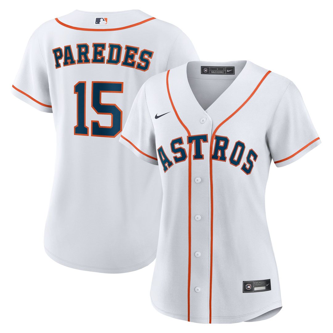 Houston Astros Isaac Paredes Nike Women's Home Replica Jersey - White MLB Team Jersey Baseball Fan Apparel