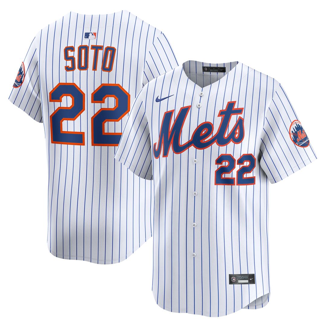 New York Mets Juan Soto Nike Home Limited Player Jersey - White MLB Team Jersey Baseball Fan Apparel