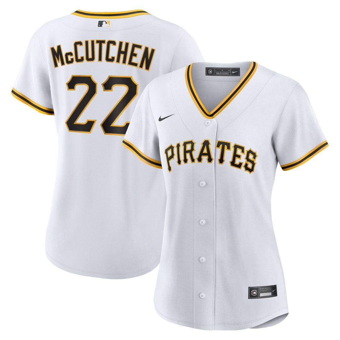 Pittsburgh Pirates Andrew McCutchen Nike Women's Home Replica Player Jersey - White MLB Team Jersey Baseball Fan Apparel