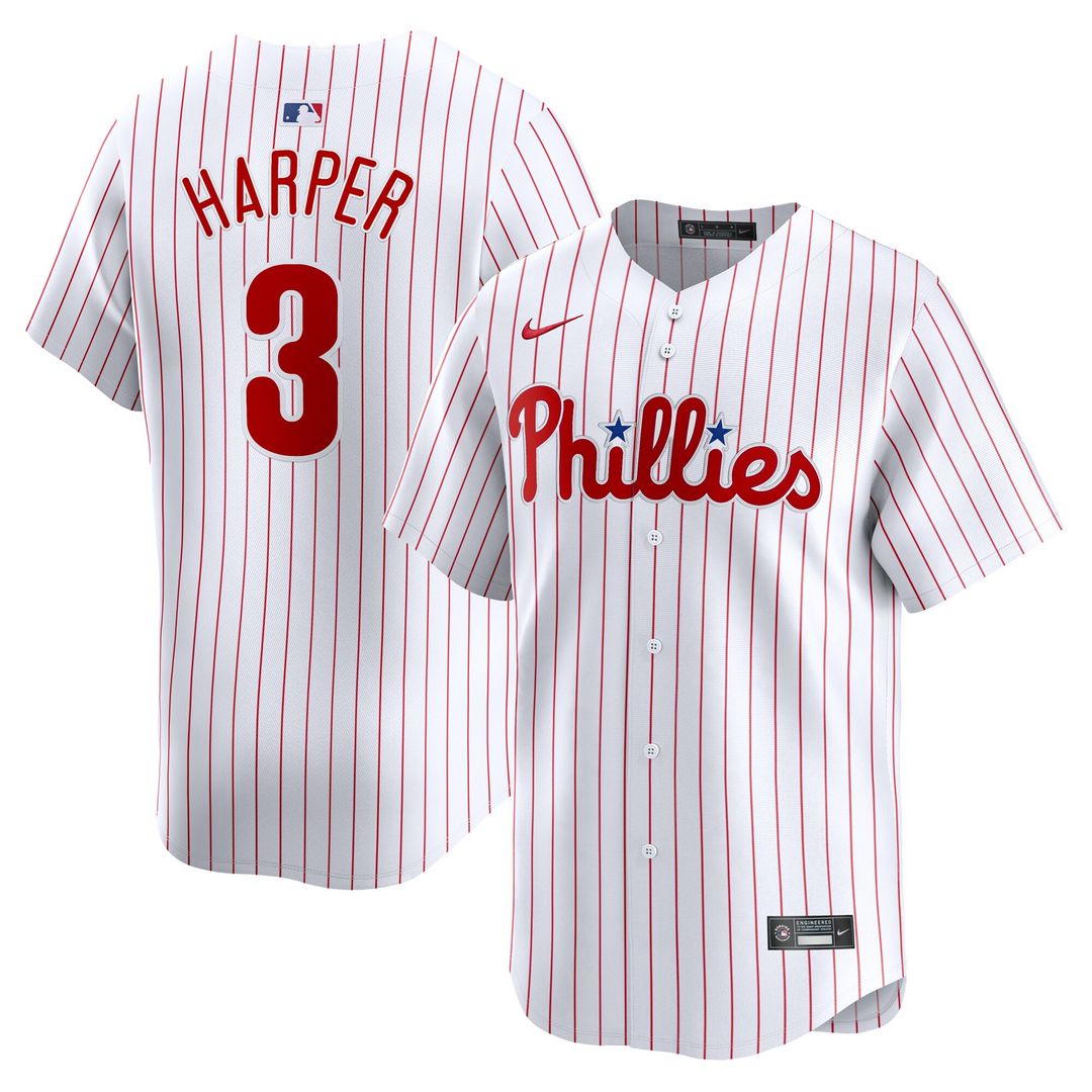Philadelphia Phillies Bryce Harper Nike Youth Home Limited Player Jersey - White MLB Team Jersey Baseball Fan Apparel