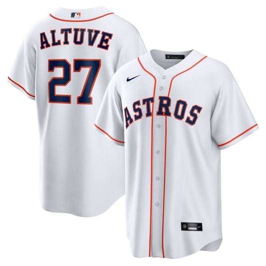 Houston Astros Jose Altuve Nike Home Replica Player Name Jersey - White MLB Team Jersey Baseball Fan Apparel