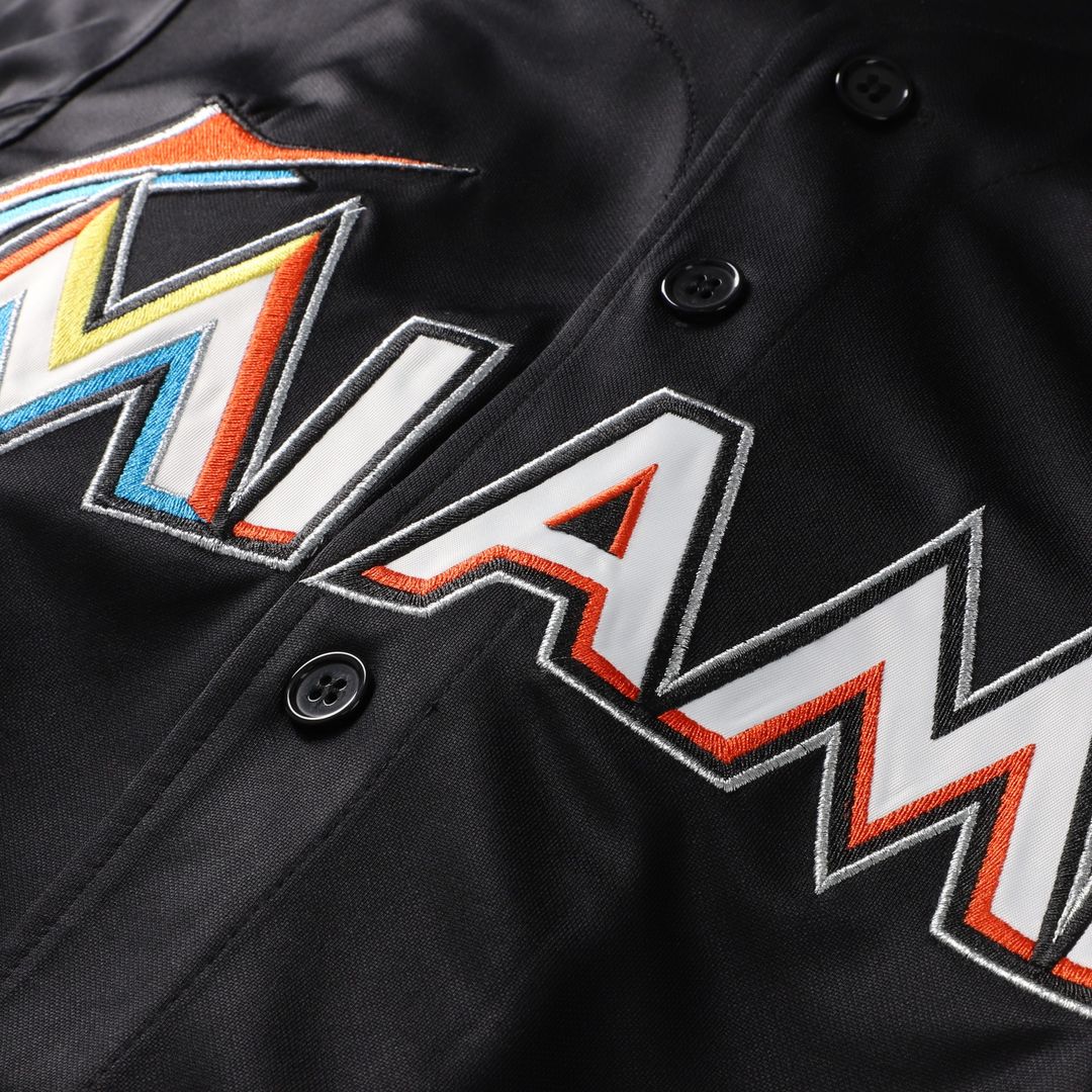 Miami Marlins Jose Fernandez Mitchell & Ness Authentic Batting Practice Jersey - Black MLB Team Jersey Baseball Fan Apparel