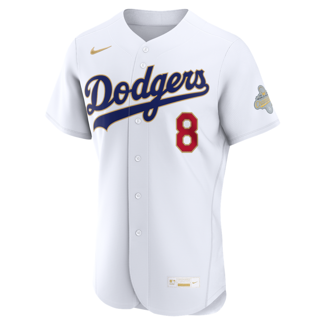 Los Angeles Dodgers Enrique Hernández Nike 2026 Gold Collection Authentic Jersey - White MLB Team Jersey Baseball Fan Apparel