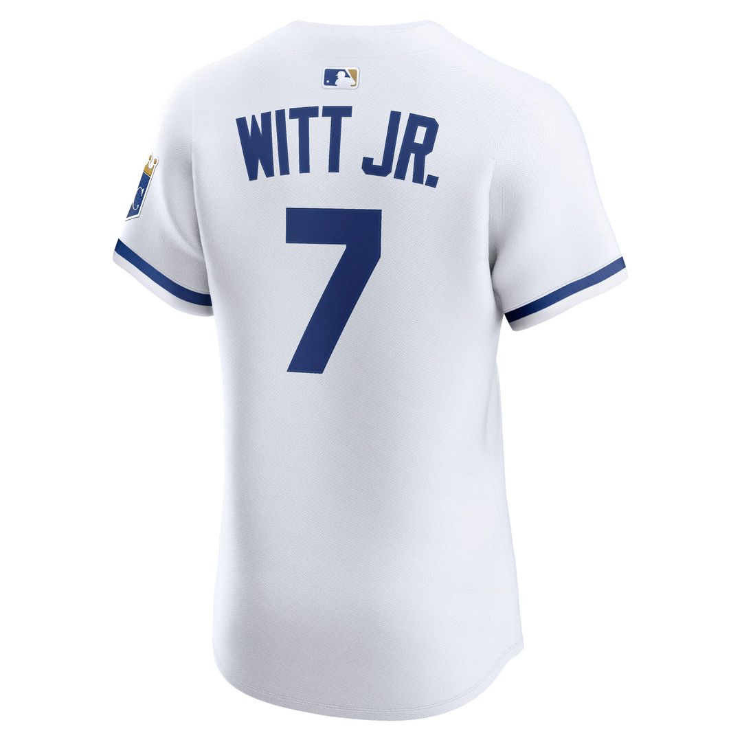 Kansas City Royals Bobby Witt Jr. Nike Home ElitePlayer Jersey - White MLB Team Jersey Baseball Fan Apparel