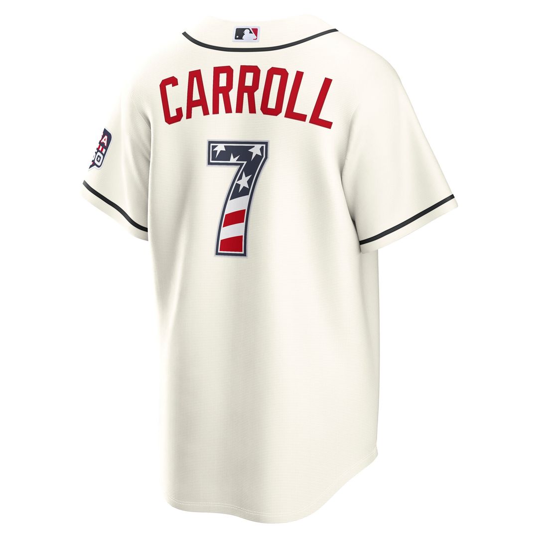 Arizona Diamondbacks Corbin Carroll Nike USA 250 Fourth of July Home Stadium Jersey - Cream MLB Team Jersey Baseball Fan Apparel
