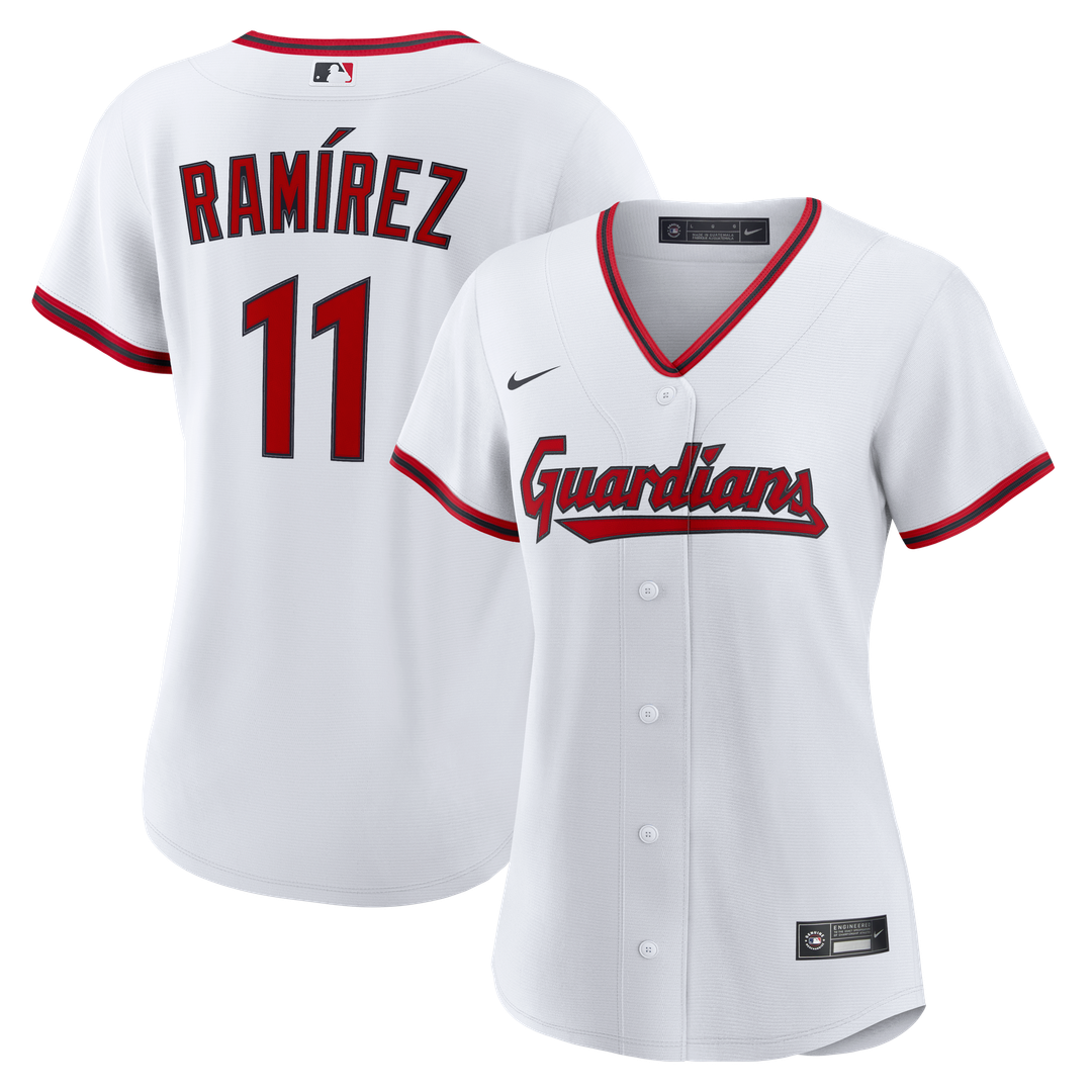 Cleveland Guardians José Ramírez Nike Women's Home Replica Jersey - White MLB Team Jersey Baseball Fan Apparel