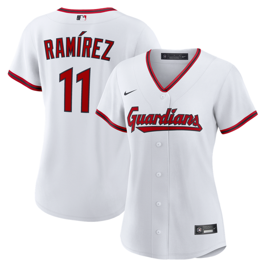 Cleveland Guardians José Ramírez Nike Women's Home Replica Jersey - White MLB Team Jersey Baseball Fan Apparel