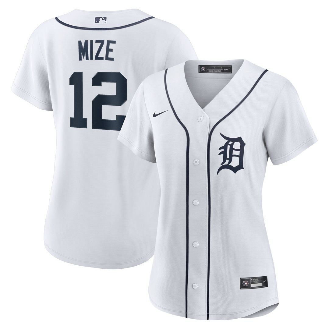 Detroit Tigers Casey Mize Nike Women's Home Replica Jersey - White MLB Team Jersey Baseball Fan Apparel