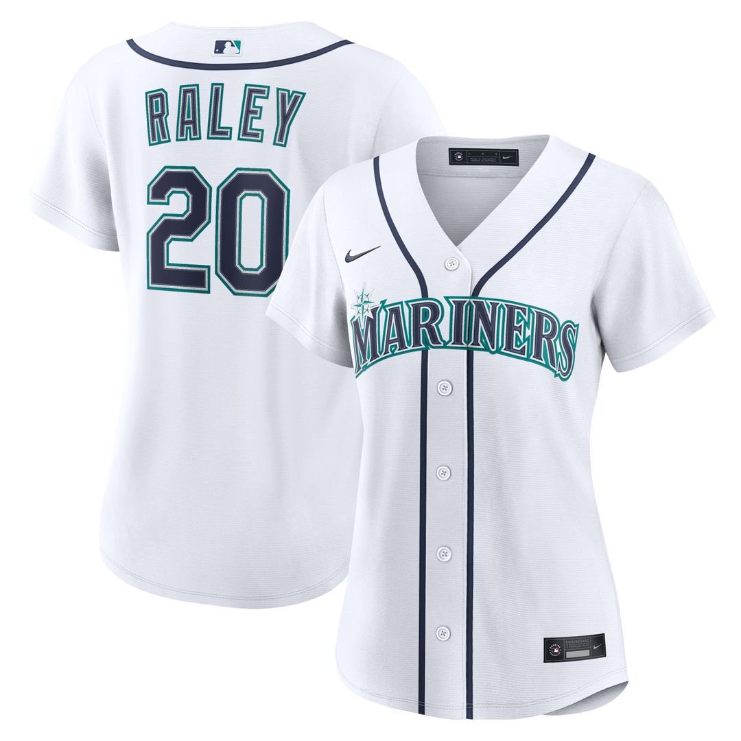Seattle Mariners Luke Raley Nike Women's Home Replica Jersey - White MLB Team Jersey Baseball Fan Apparel