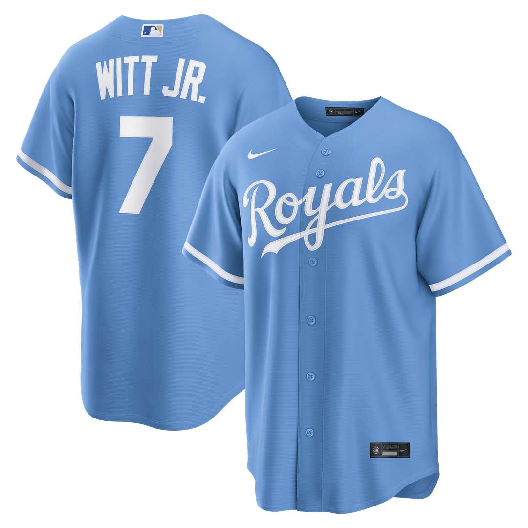 Kansas City Royals Bobby Witt Jr. Nike Alternate Replica Jersey - Royal MLB Team Jersey Baseball Fan Apparel