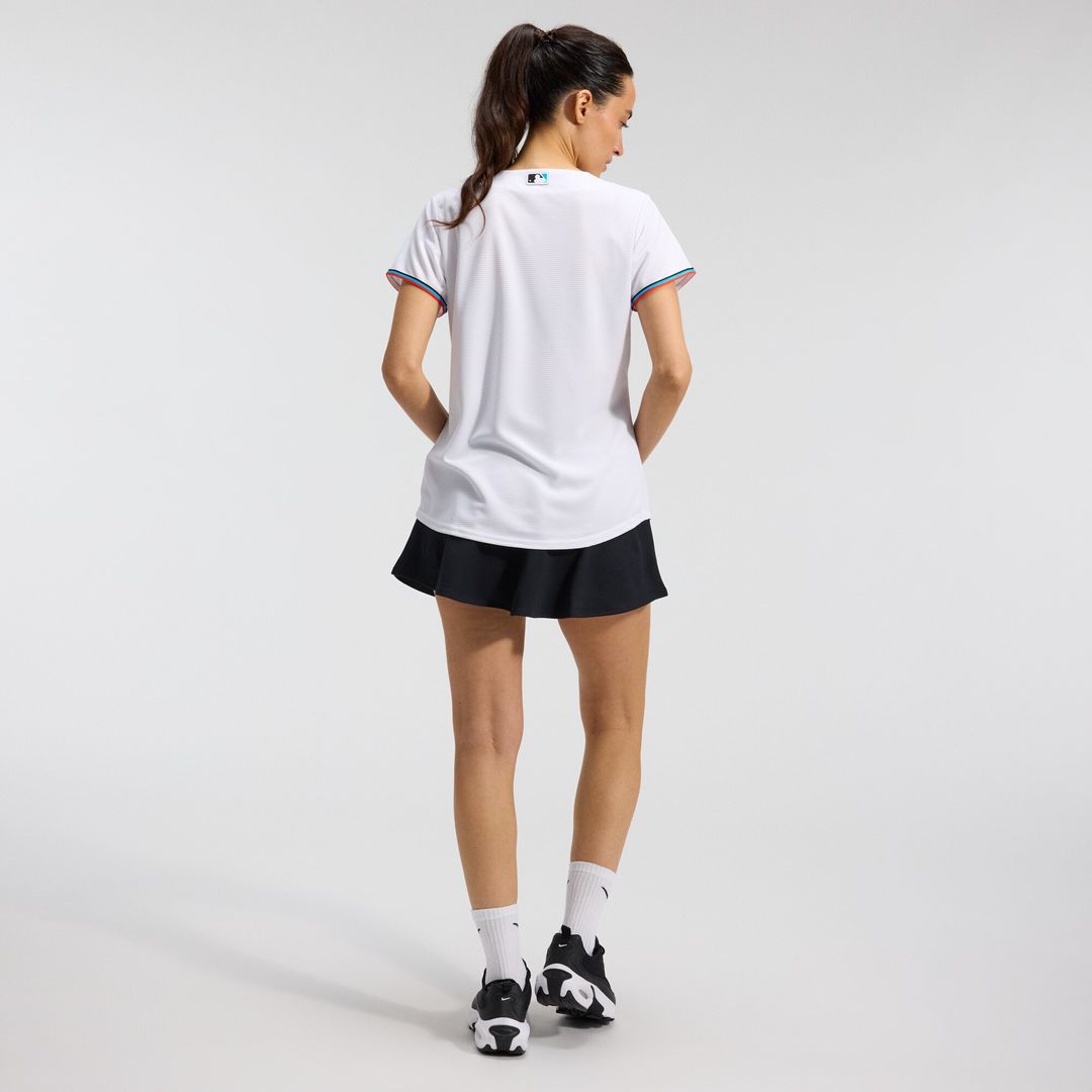Miami Marlins Nike Women's Replica Team Jersey - White MLB Team Jersey Baseball Fan Apparel