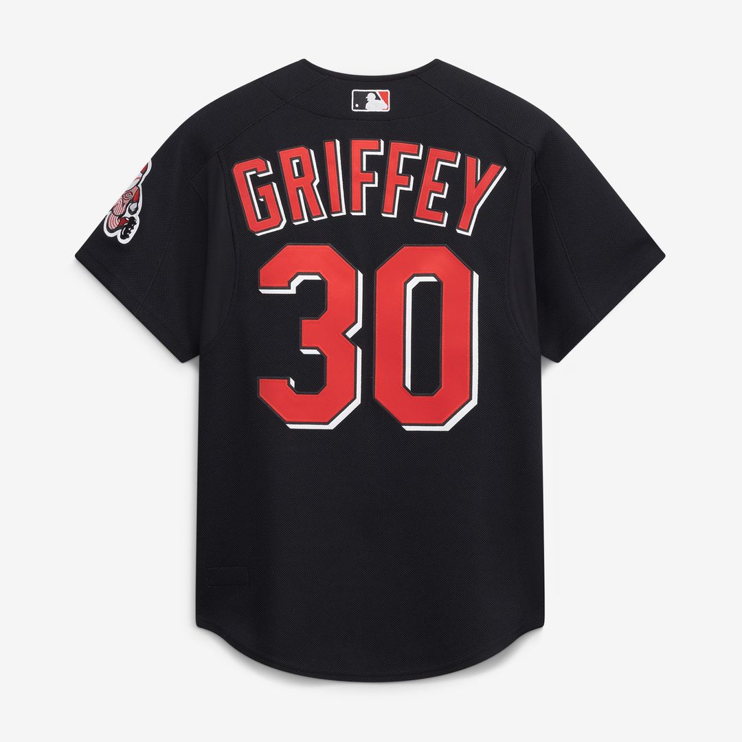 Cincinnati Reds Ken Griffey Jr. Mitchell & Ness Cooperstown Authentic Mesh Batting Practice Jersey - Black MLB Team Jersey Baseball Fan Apparel