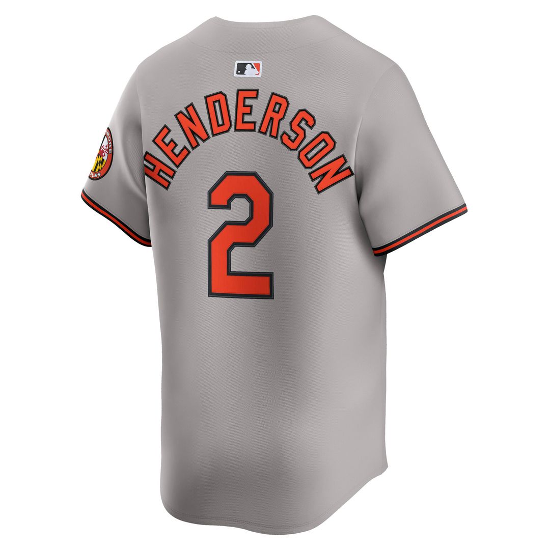 Baltimore Orioles Gunnar Henderson Nike Road Limited Player Jersey - Gray MLB Team Jersey Baseball Fan Apparel