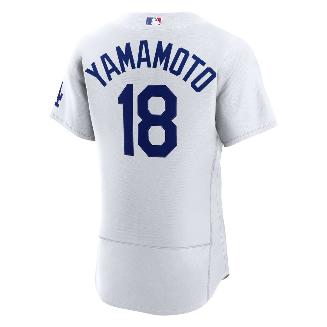 Los Angeles Dodgers Yoshinobu Yamamoto Nike Home Authentic Jersey - White MLB Team Jersey Baseball Fan Apparel