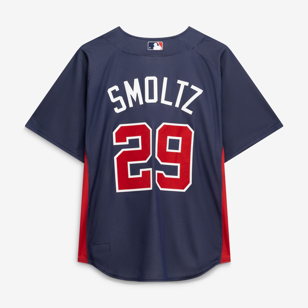 Atlanta Braves John Smoltz Mitchell & Ness Authentic Batting Practice Jersey - Navy MLB Team Jersey Baseball Fan Apparel