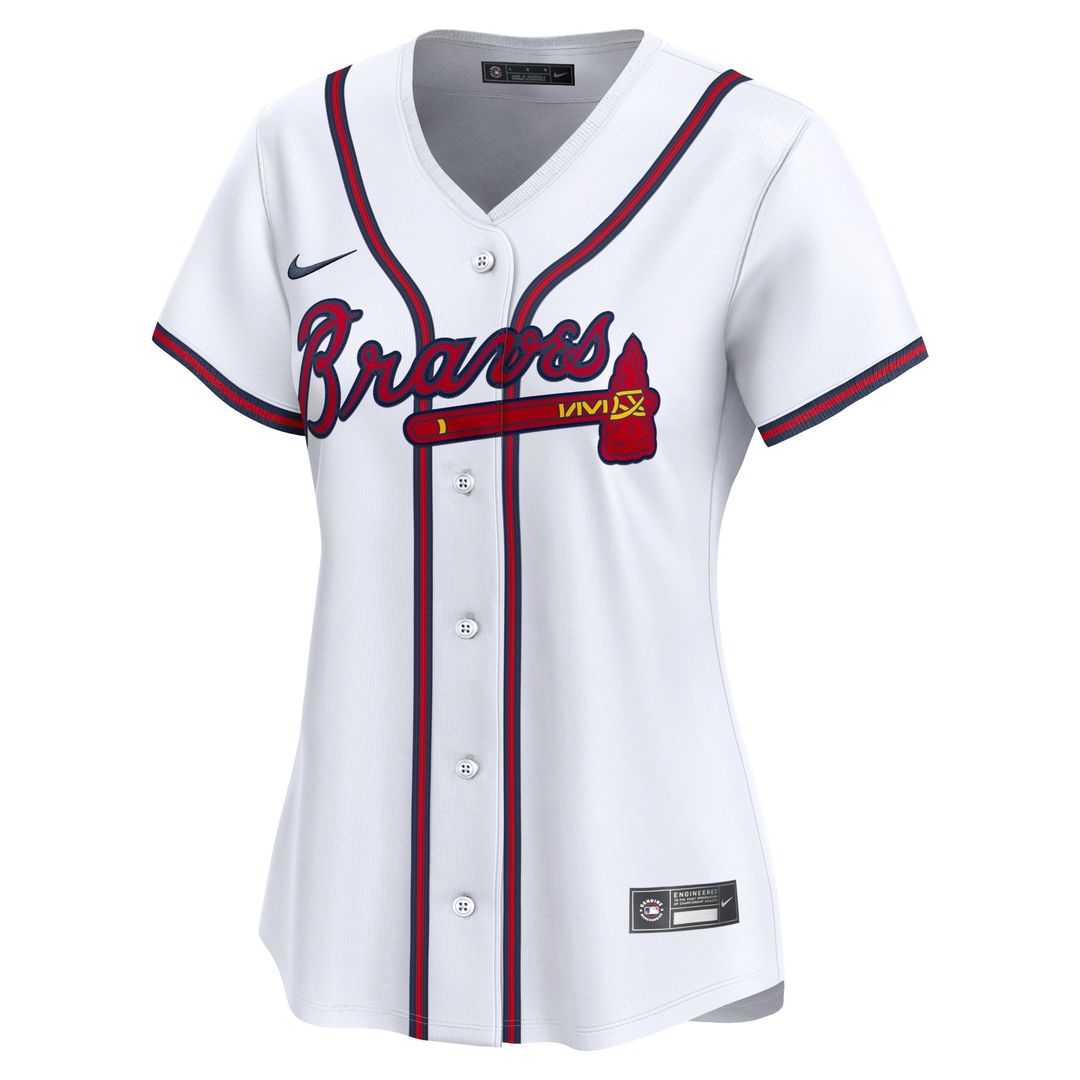 Atlanta Braves Ozzie Albies Nike Women's Home Limited Player Jersey - White MLB Team Jersey Baseball Fan Apparel