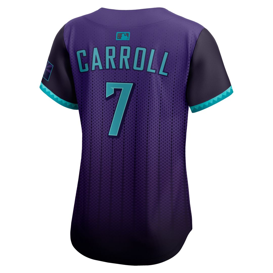 Arizona Diamondbacks Corbin Carroll Nike Women's 2025 City Connect Limited Player Jersey - Purple MLB Team Jersey Baseball Fan Apparel