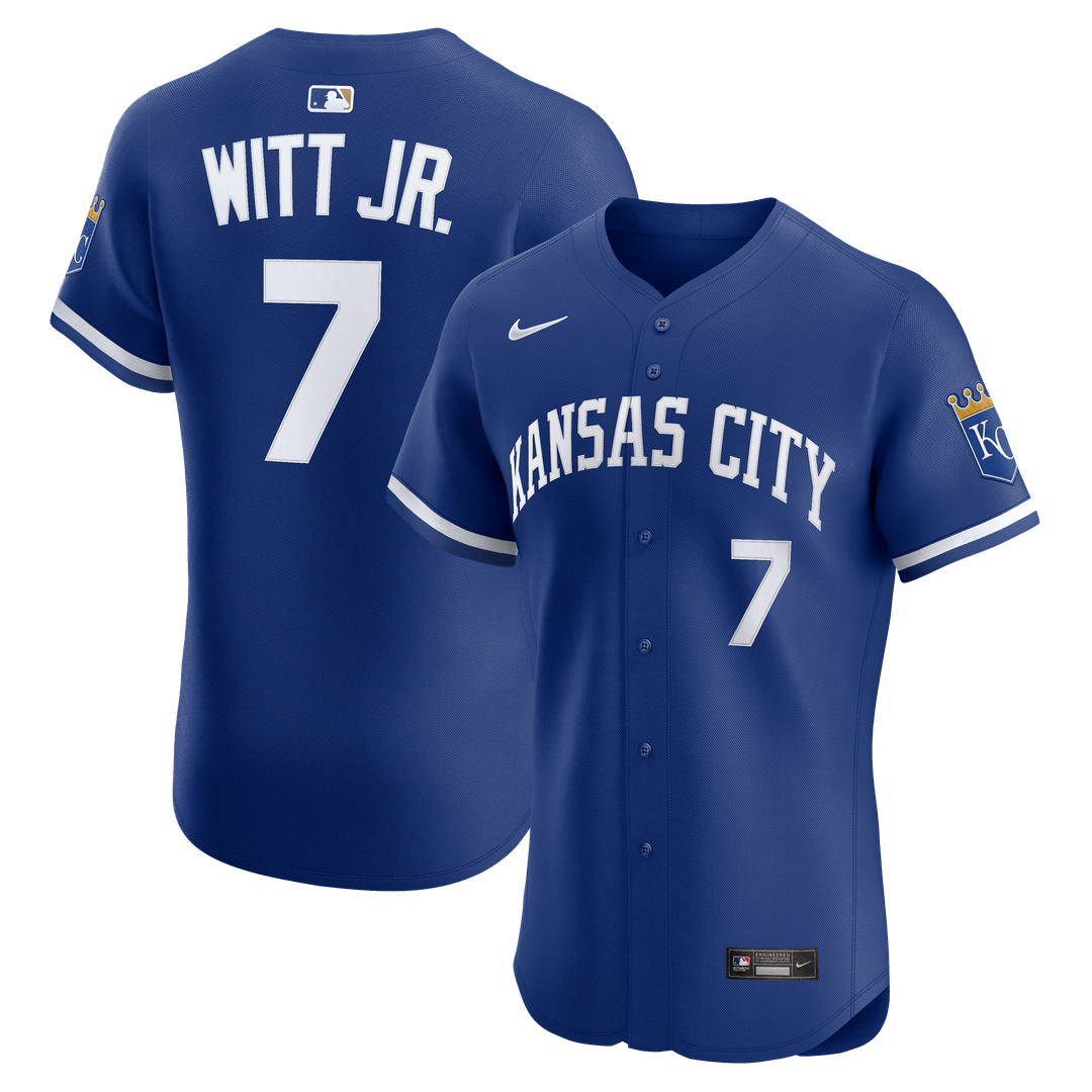 Kansas City Royals Bobby Witt Jr. Nike Home ElitePlayer Jersey - White MLB Team Jersey Baseball Fan Apparel