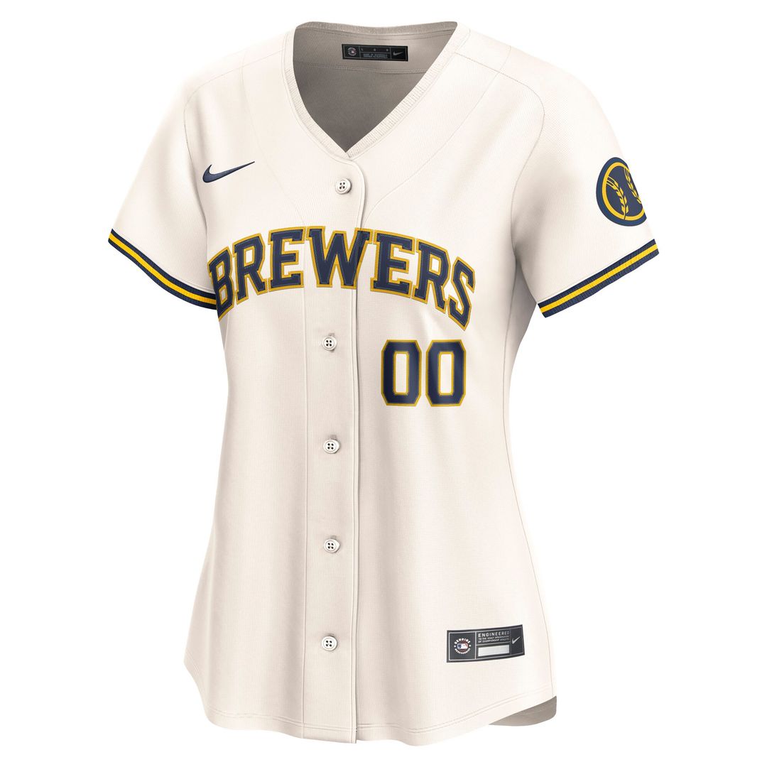 Milwaukee Brewers Nike Women's Home Limited Custom Jersey - Cream MLB Team Jersey Baseball Fan Apparel