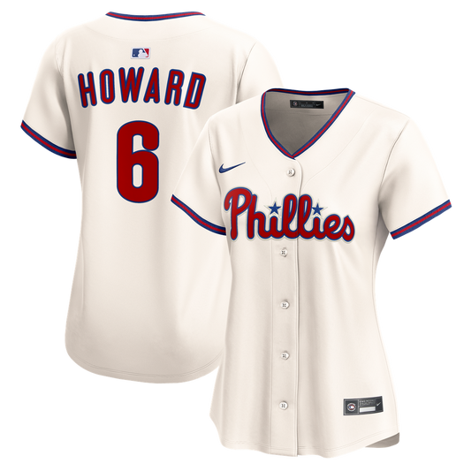 Philadelphia Phillies Ryan Howard Nike Women's Alternate 2 Limited Jersey - Cream MLB Team Jersey Baseball Fan Apparel