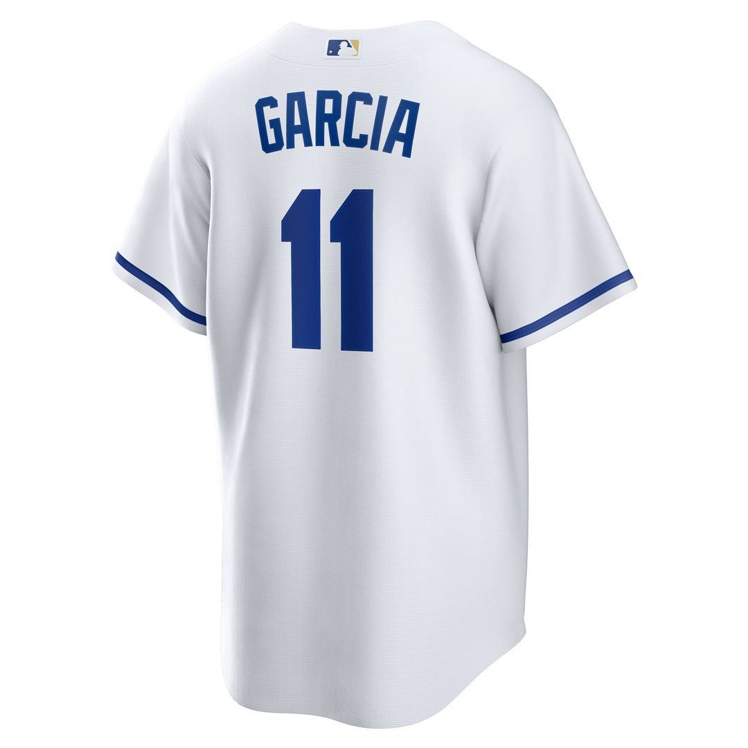 Kansas City Royals Maikel Garcia Nike Home Replica Jersey - White MLB Team Jersey Baseball Fan Apparel