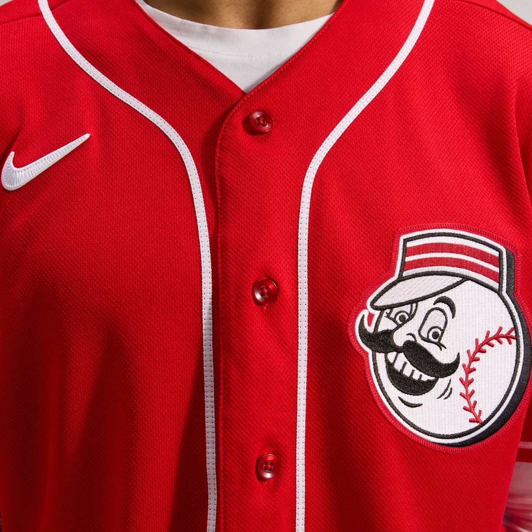 Cincinnati Reds Nike Alternate Authentic Team Logo Jersey - Scarlet MLB Team Jersey Baseball Fan Apparel