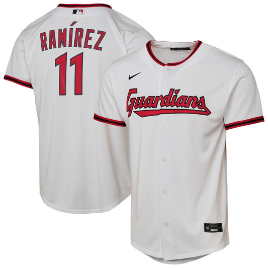 Cleveland Guardians José Ramírez Nike Youth Home Replica Player Jersey - White MLB Team Jersey Baseball Fan Apparel
