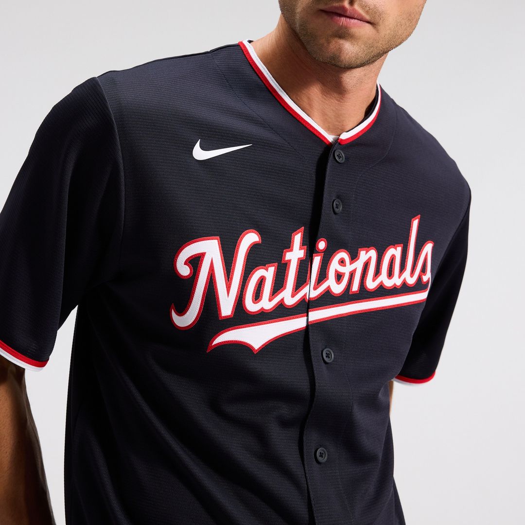 Washington Nationals Dylan Crews Nike Alternate Replica Jersey - Navy MLB Team Jersey Baseball Fan Apparel