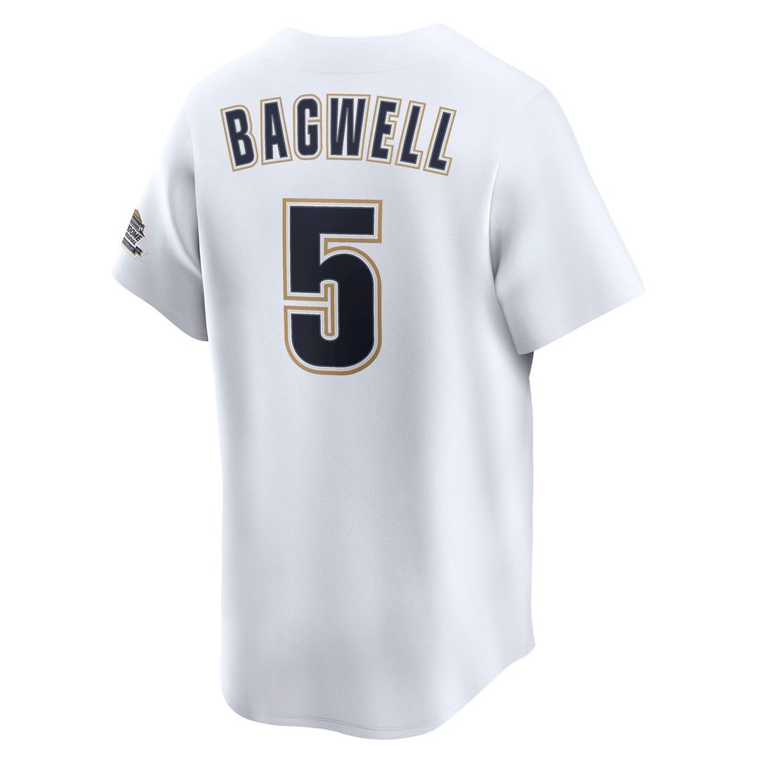 Houston Astros Jeff Bagwell Nike Throwback Cooperstown Limited Jersey - White MLB Team Jersey Baseball Fan Apparel