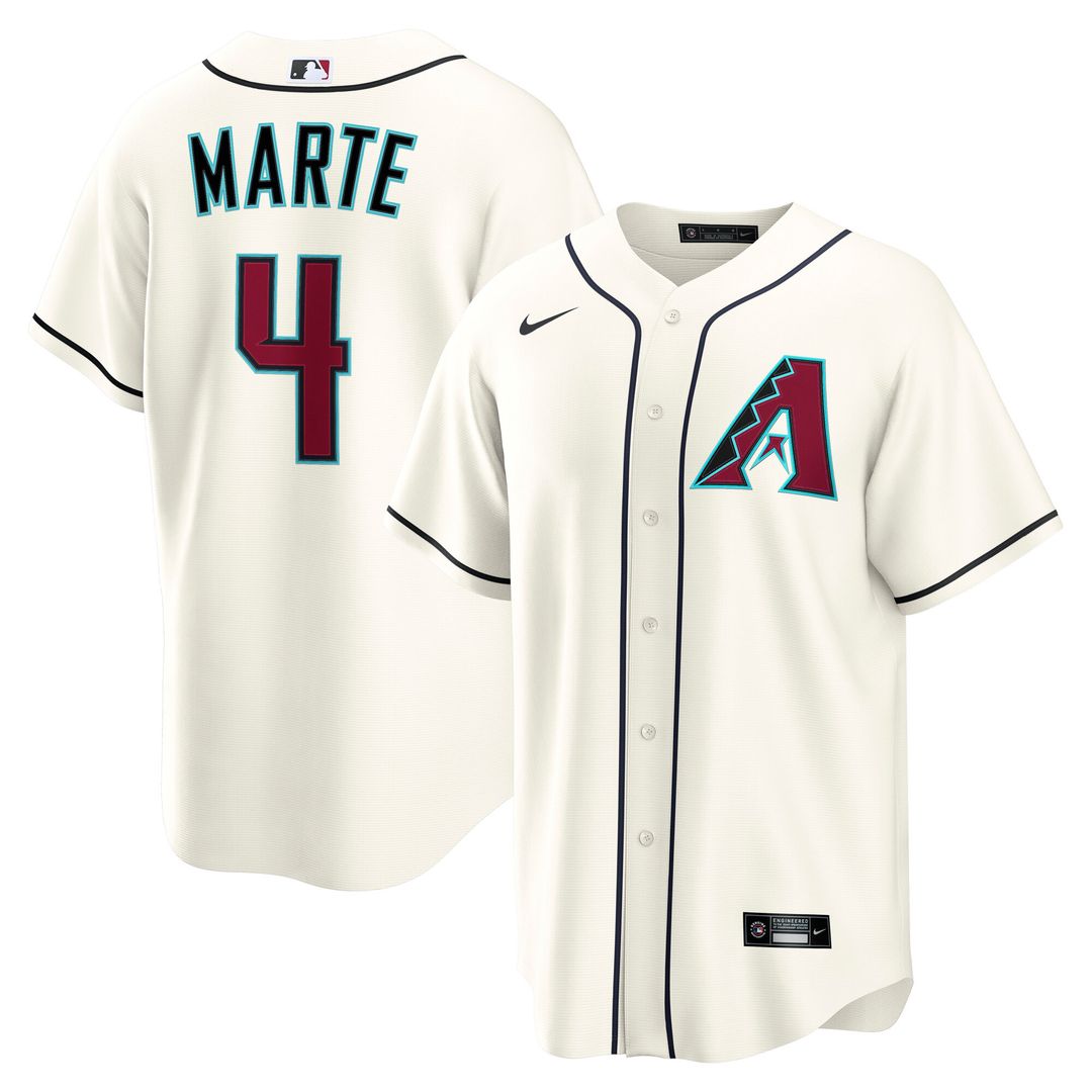 Arizona Diamondbacks Ketel Marte Nike Home Replica Jersey - Cream MLB Team Jersey Baseball Fan Apparel