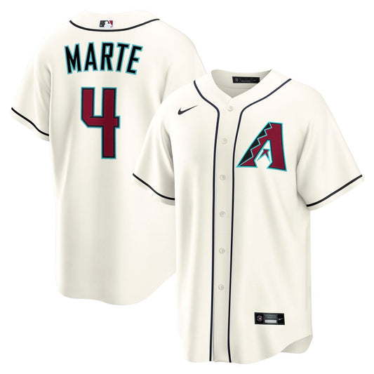 Arizona Diamondbacks Ketel Marte Nike Home Replica Jersey - Cream MLB Team Jersey Baseball Fan Apparel
